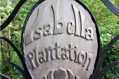 Isabella Plantation gate sign
