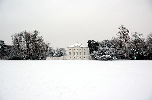 Marble Hill House in winter